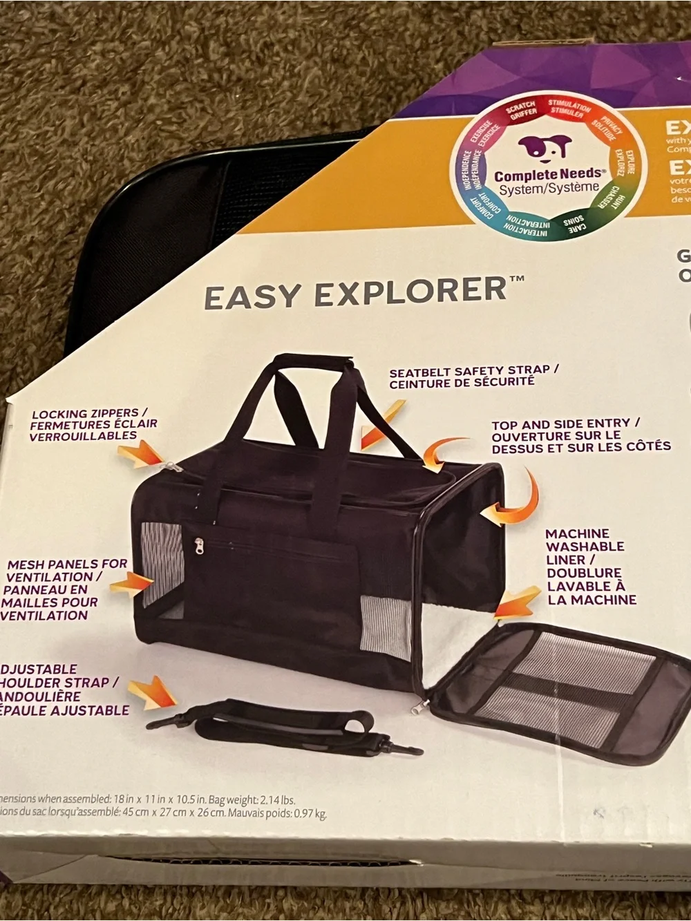 Trusty Pup Easy Explorer Secure Mesh Carrier for Cats and Dogs - NEW